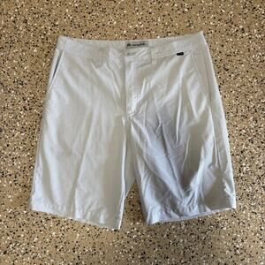 Travis Mathew Golf Shorts Men's 34 Blue Micro Stripe Active Stretch Chino